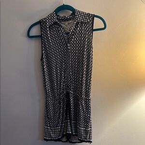 Black and White Sleeveless Romper